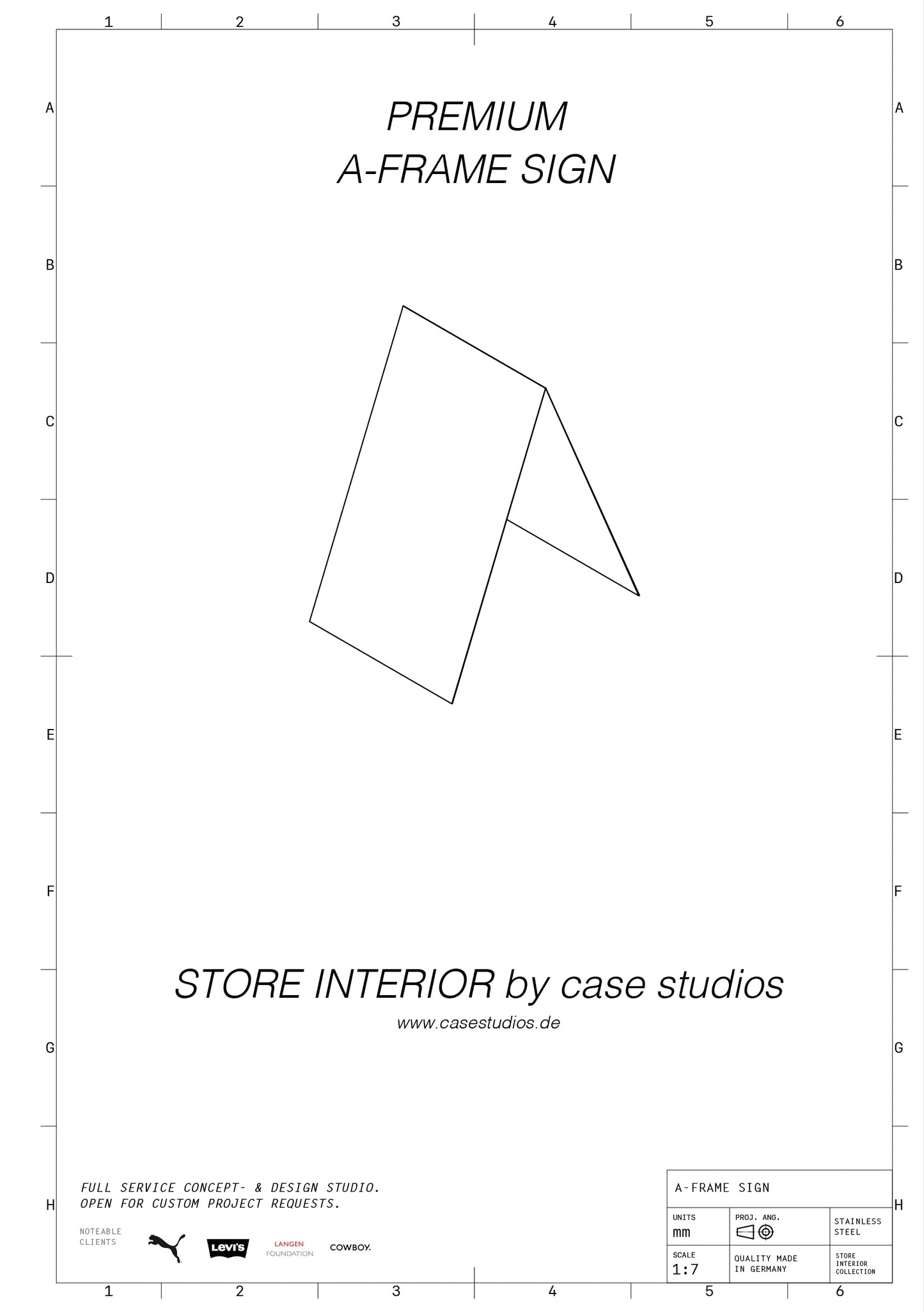 Premium Sidewalk Sign | Brushed Stainless Steel Customer Stopper