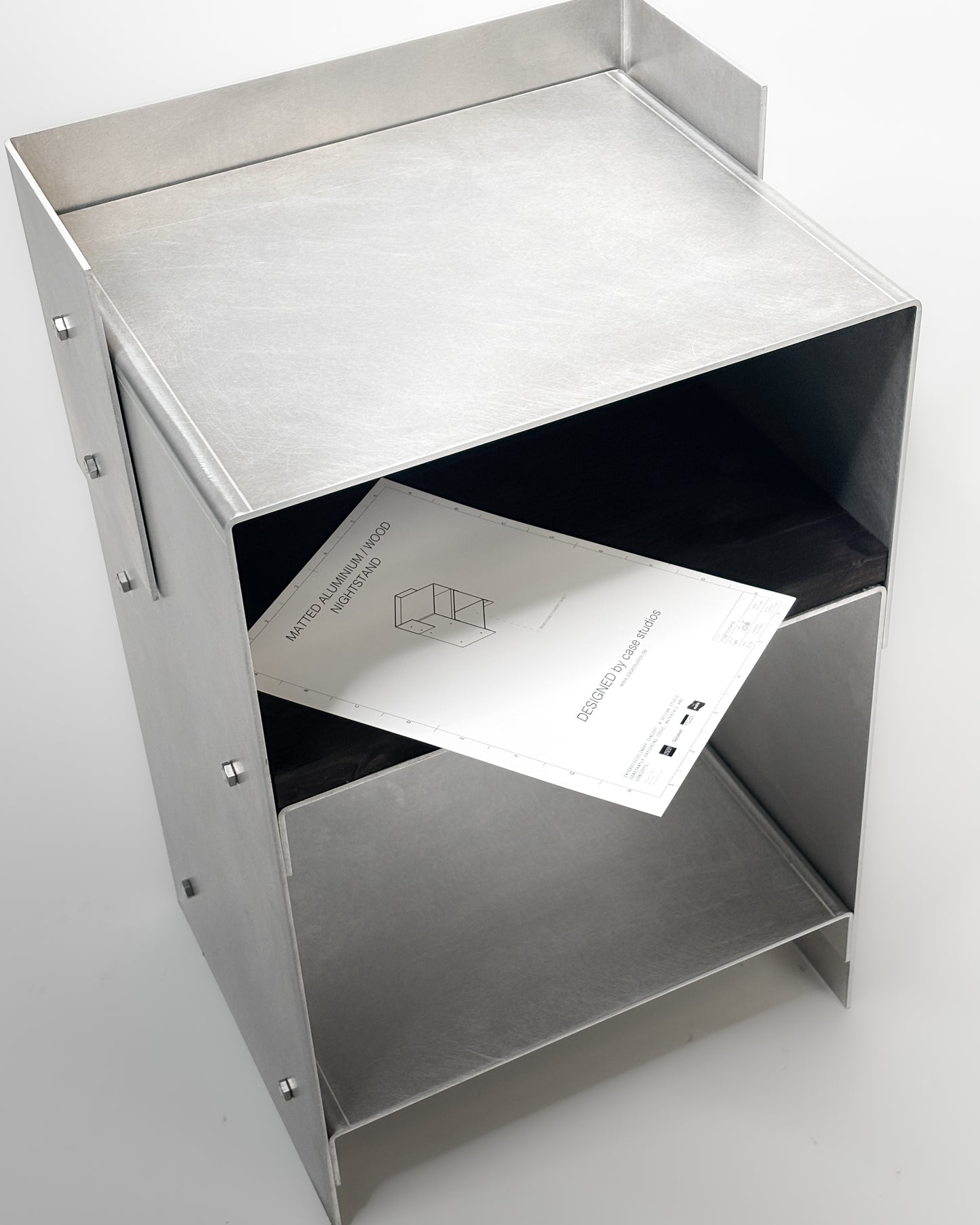 Matted Aluminium - Blackwood Sidetable