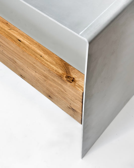 Oak - Aluminium Architektentisch