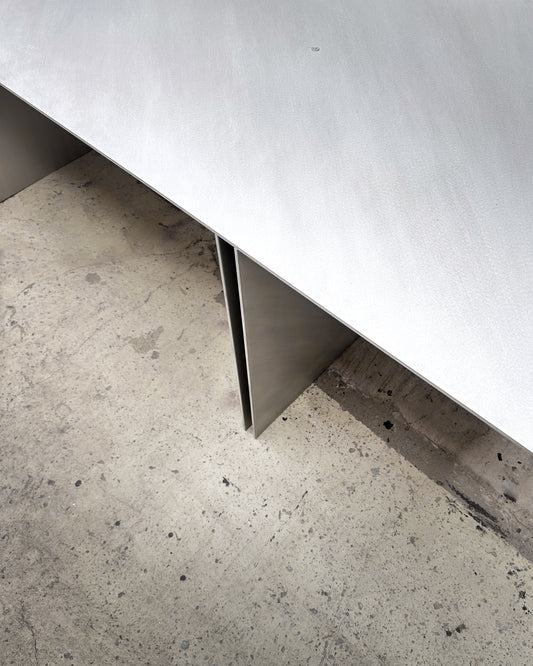 Matted Aluminium Dining Table
