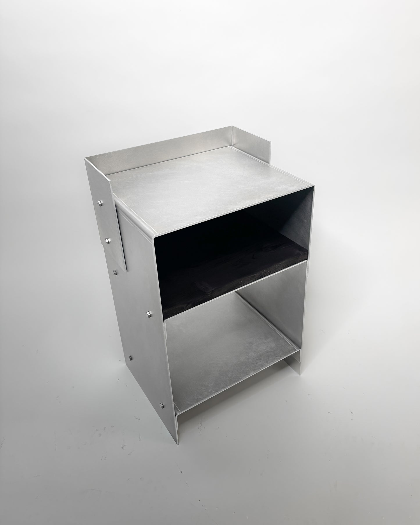 Matted Aluminium - Blackwood Sidetable