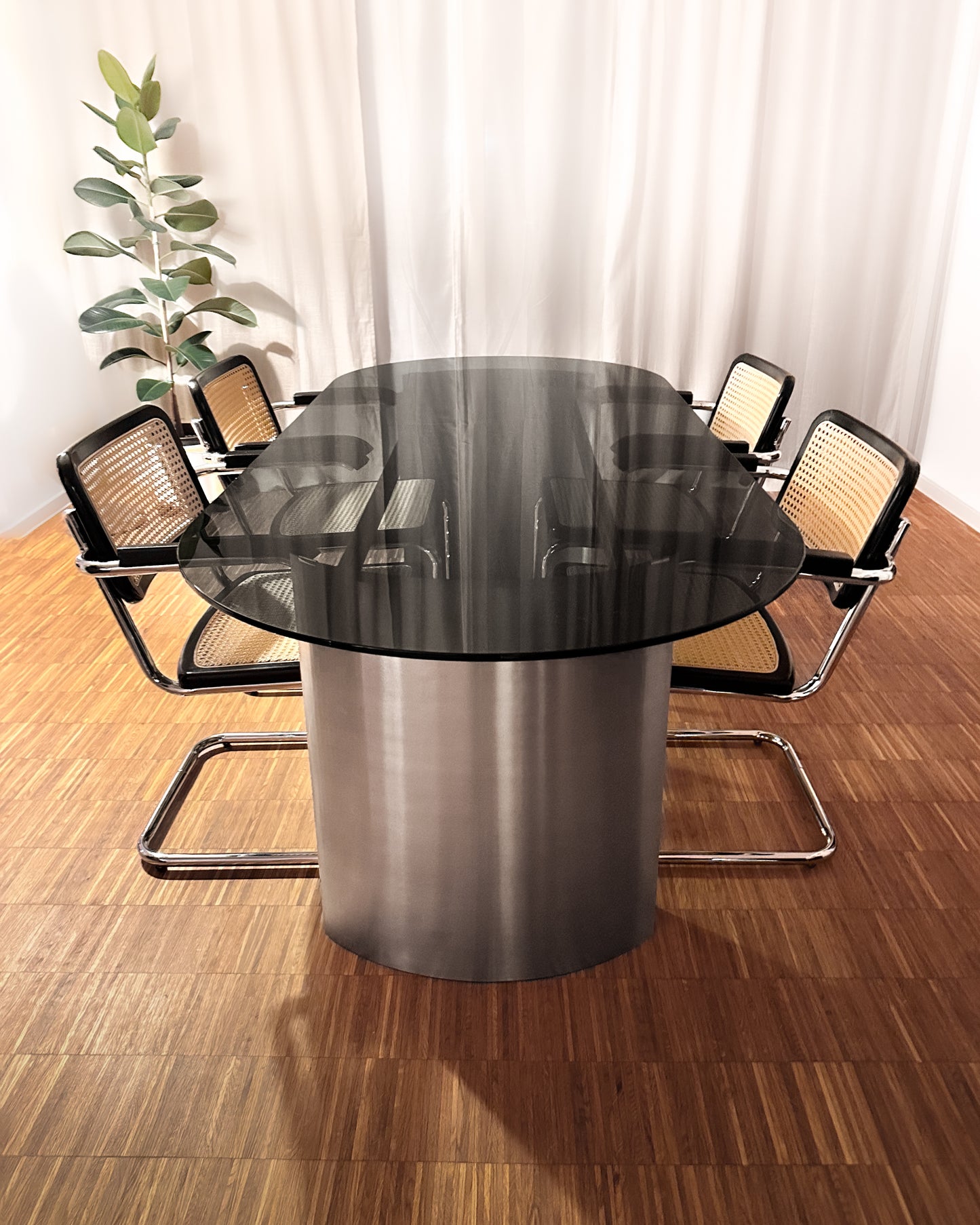 Rounded Stainless Steel Table