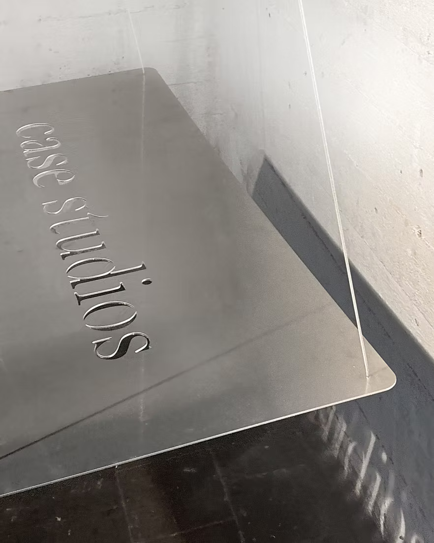 Floating Aluminium Counter - Logo Laser Cutout