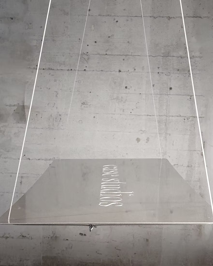 Floating Aluminium Counter - Logo Laser Cutout