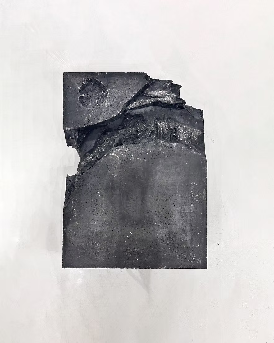 Black Concrete Sculptural Table