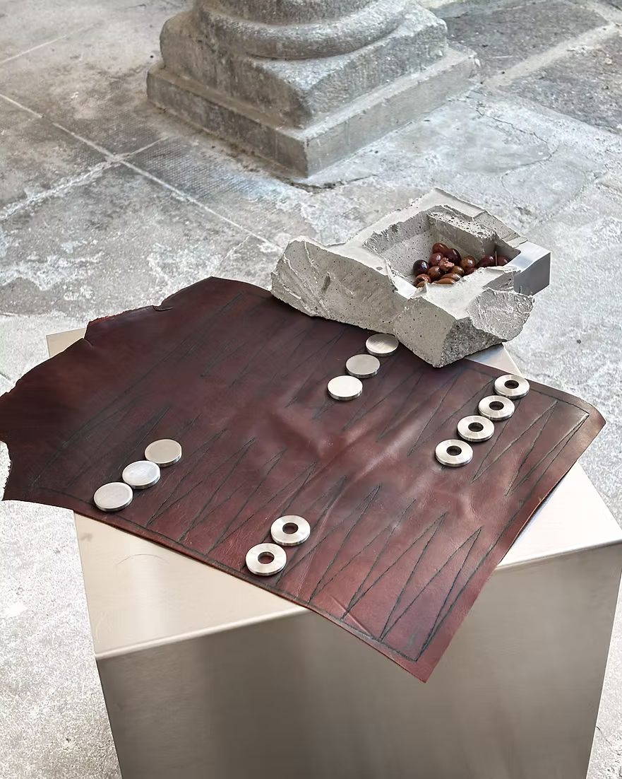 Tattooed Leather Backgammon