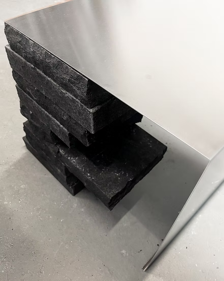 Black Basalt - Stainless Steel Coffeetable