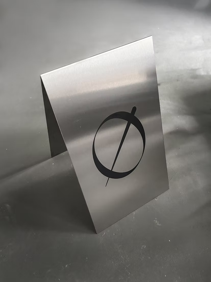 Premium Sidewalk Sign | Brushed Stainless Steel Customer Stopper