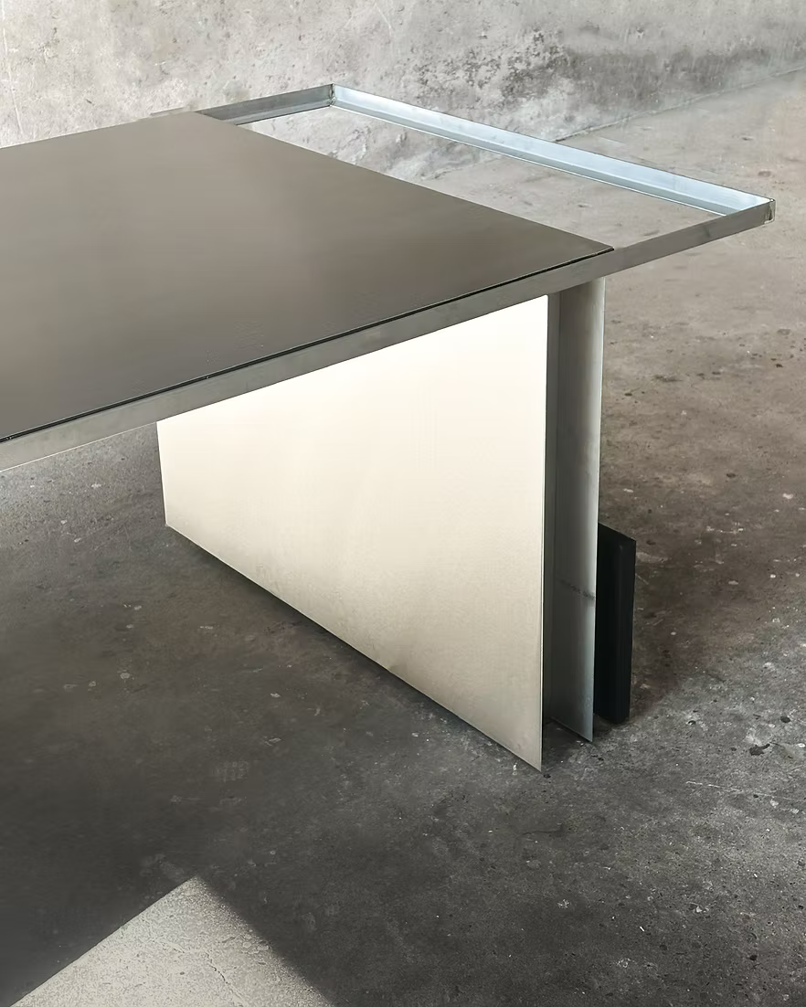 6 in 1 Blackwood & Stainless Steel Table