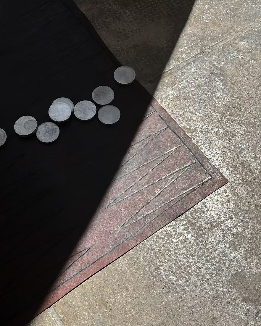 Tattooed Leather Backgammon