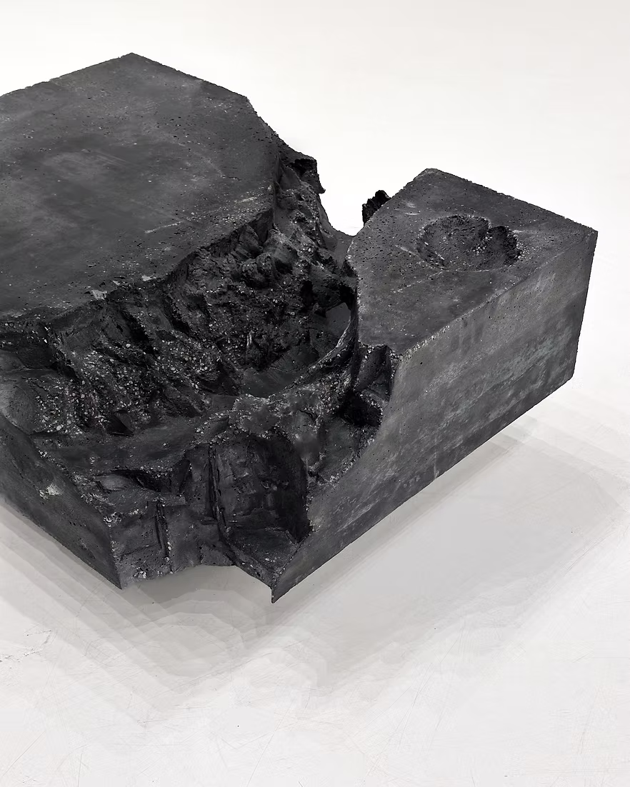 Black Concrete Sculptural Table