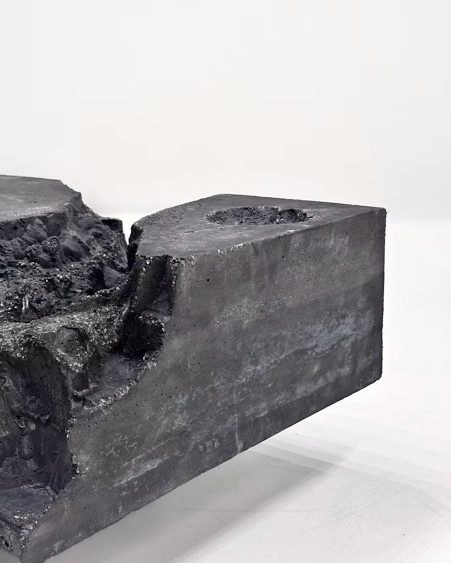 Black Concrete Sculptural Table