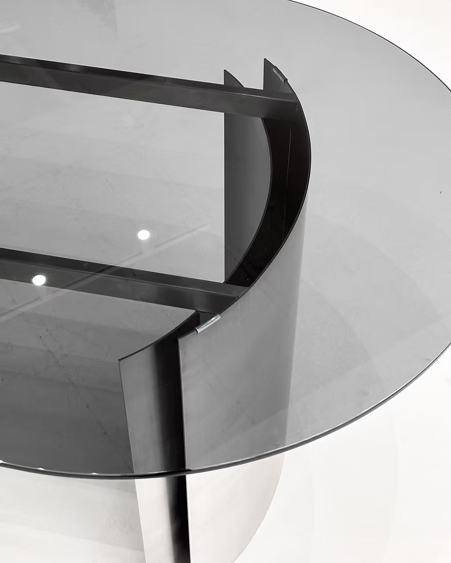 Rounded Stainless Steel Table