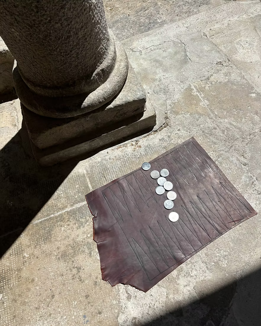 Tattooed Leather Backgammon