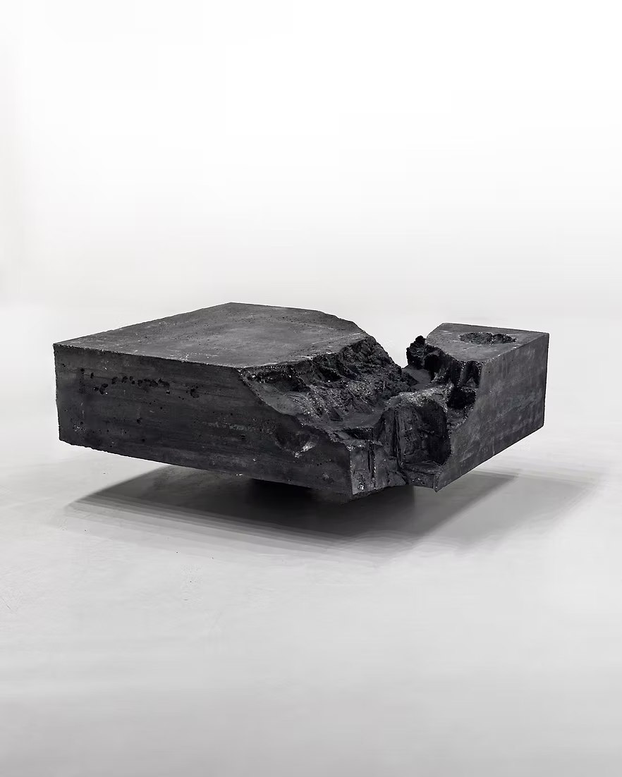 Black Concrete Sculptural Table