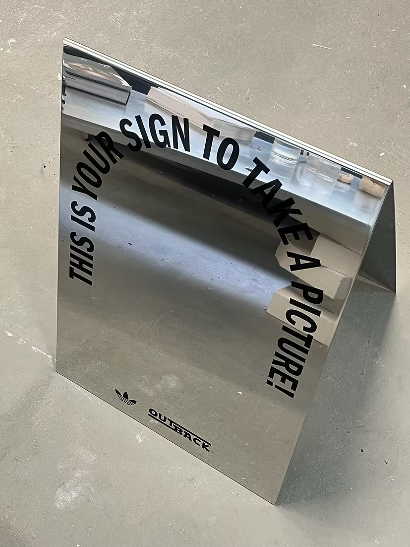 Mirror Stainless Steel Sign