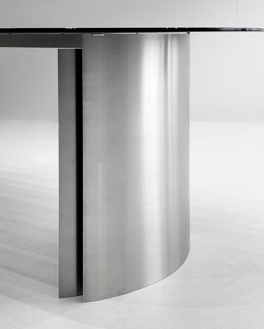 Rounded Stainless Steel Table