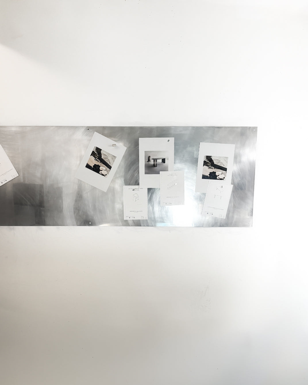 Mirrored Metal Moodboard - Magnetic Stainless Steel Notice Board