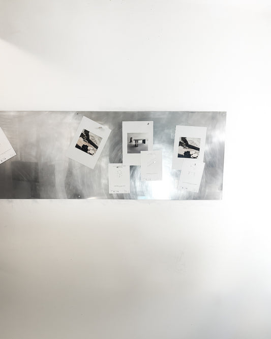 Mirrored Metal Moodboard - Magnetic Stainless Steel Notice Board